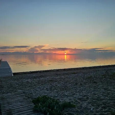House In Nature By The Water At Lango Ferienhaus Munkebo